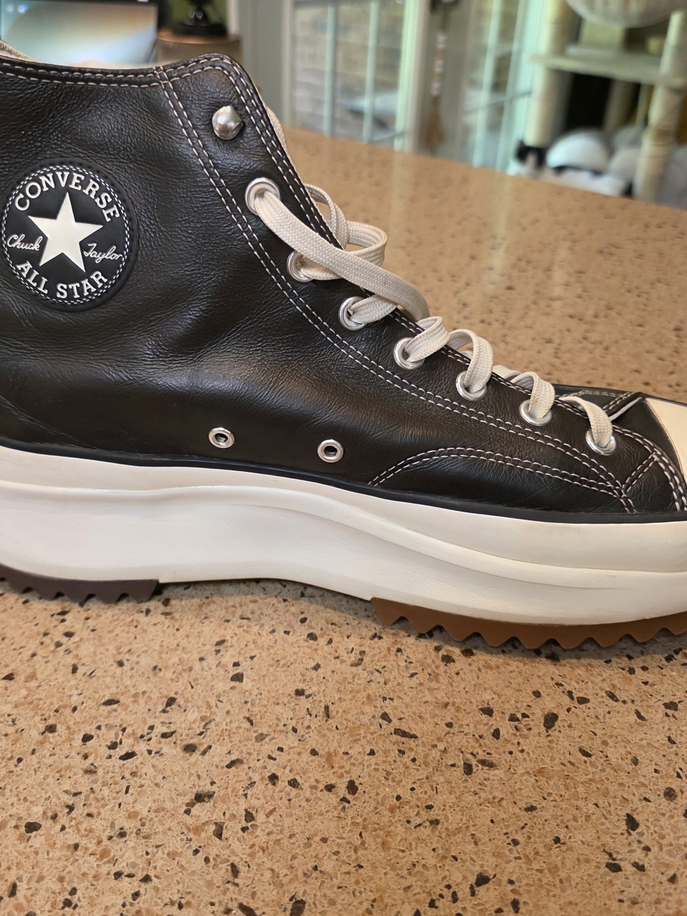 Chuck Taylor Converse Run Star Hike High Top Leather Platform Sneaker - Picture 7 of 14